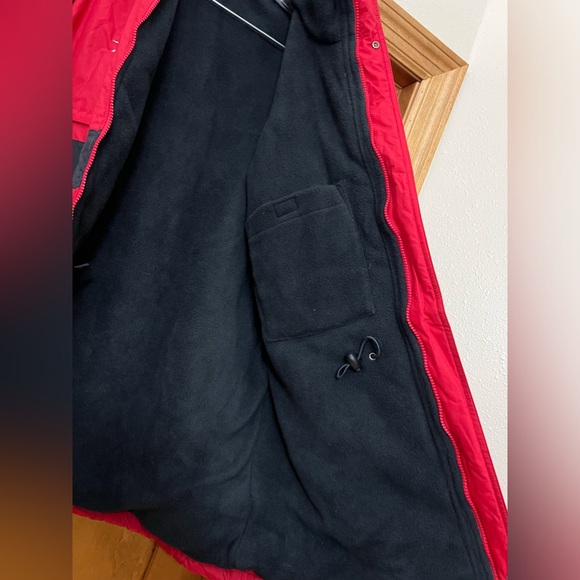 Vintage Reebok Wisconsin Badgers Fleece Lined Coat Jacket Size Large READ - Picture 4 of 16